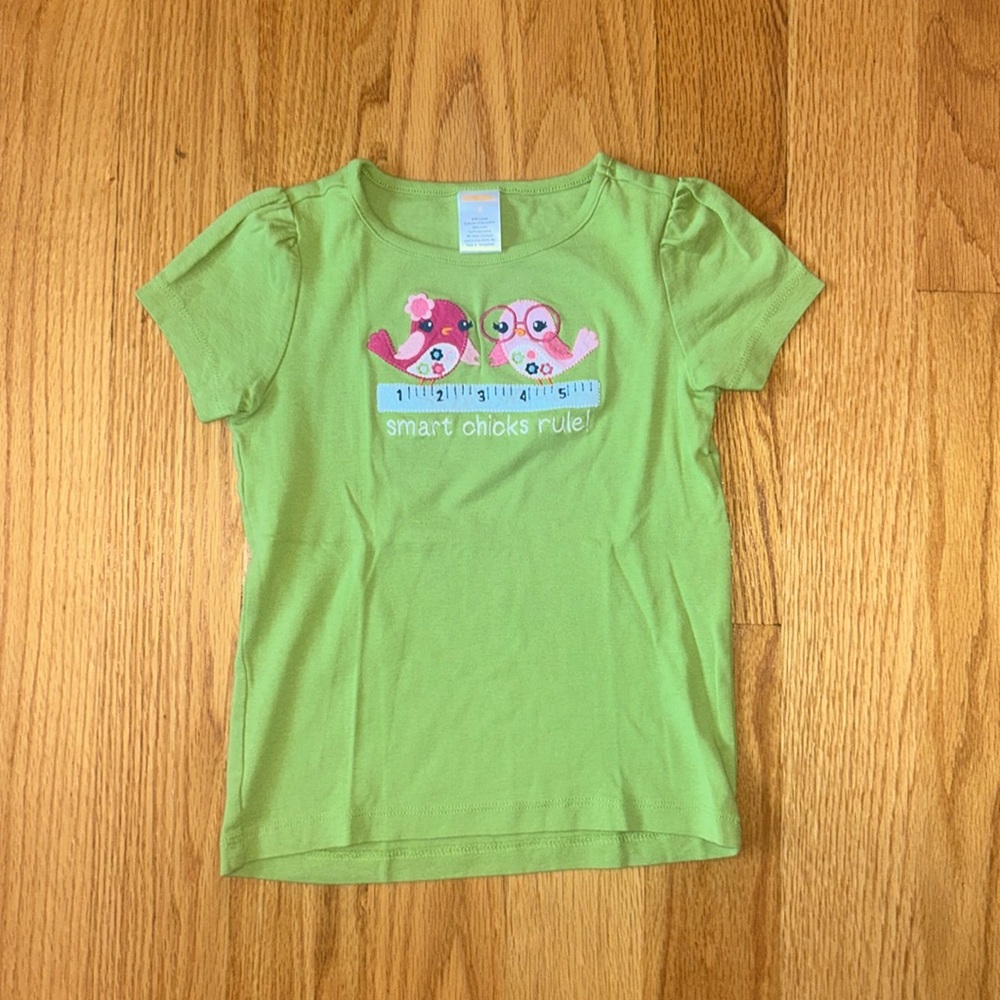 Gymboree green short sleeve, size kids 5